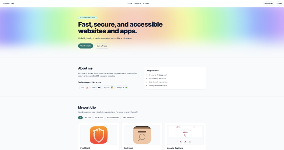 Screenshot preview of AustenDale.ca (2026)