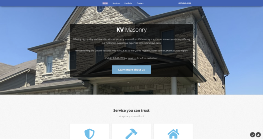 Screenshot preview of KV Masonry